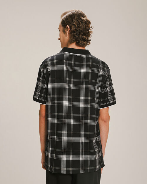Polo Negra Cuadros